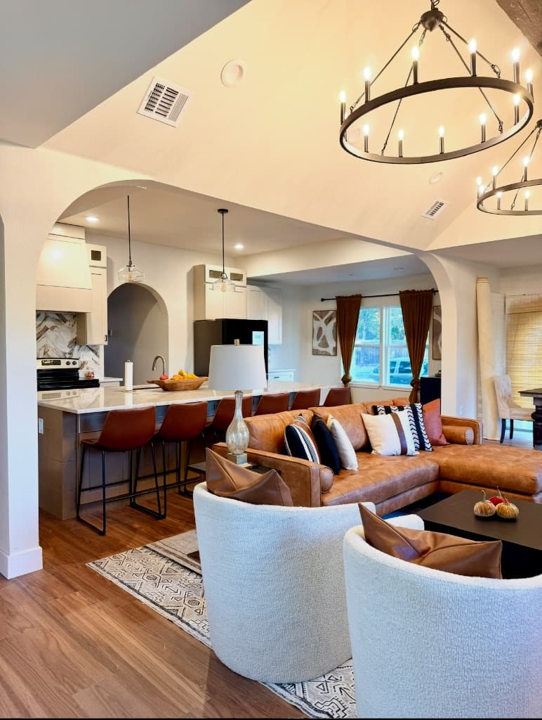 A remodel in progress and finished — after